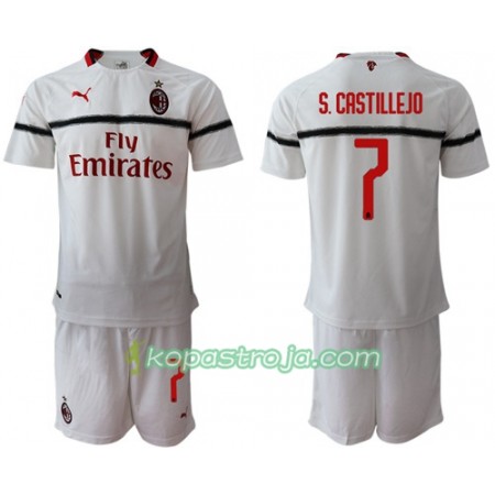 Billiga Fotbollströjor AC Milan S.Castillejo 7 Barn Borta tröja 2018/19 Kortärmad
